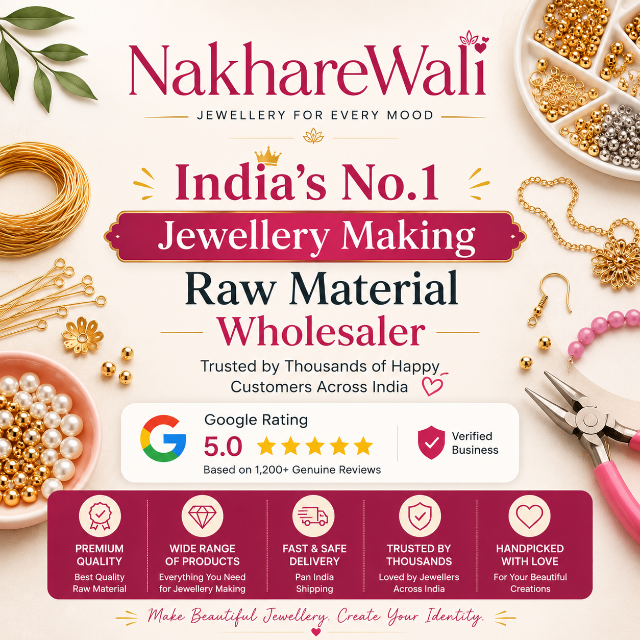 Jewellery Making Materials Online India | Beads & Supplies Store – Nakharewali