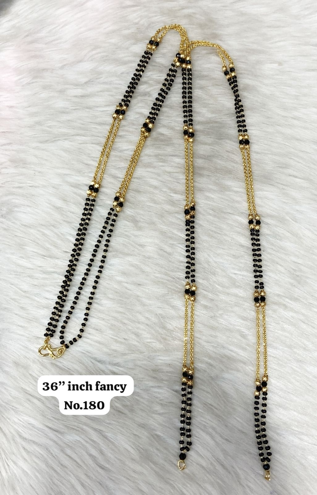Micro Polish Fancy Mangalsutra(Bindi Ball design )