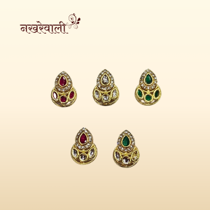 Design Stone Chand With Paan Shape - Full Rani, 6 Packet