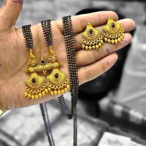 36″ inch Fancy Square Mangalsutra - Checks Ball