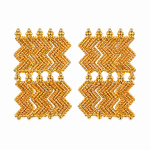 2 Side Vajratik Pieces Gold Finish Traditional Jewelry Making Components