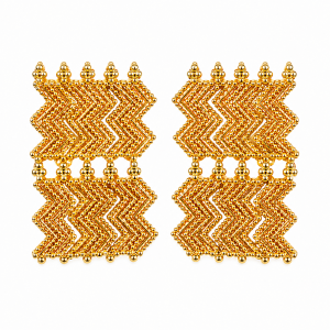2 Side Vajratik Pieces Gold Finish Traditional Jewelry Making Components