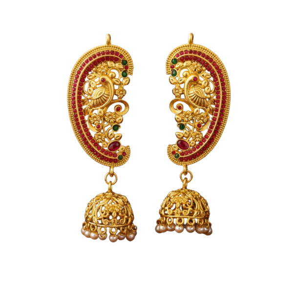 Trending Matte design Peacock earcuff