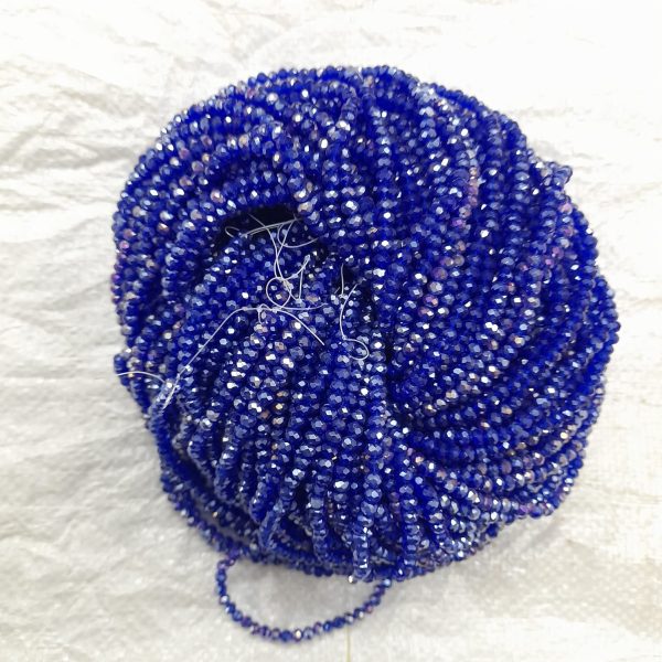 4mm Crystal Beads Ink Blue Color