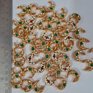 Moon kundan Green Small