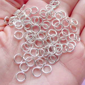 5mm Metal Open Jump Rings Silver 1 packet (100 gm)