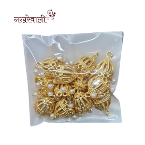 Traditional Jhumka Earrings with Pearl Drops 12 pcs