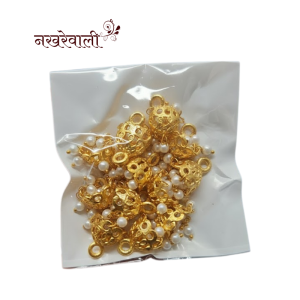 Elegant Jhumka Earrings with Pearl Drops - 12 pcs