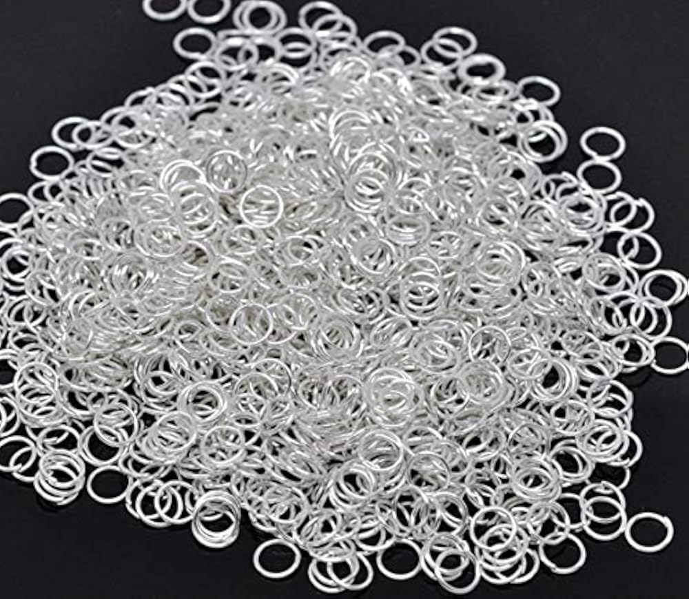 4mm Metal Open Jump Rings Silver 1 packet (100 gm)