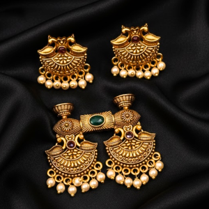 South Indian Matte Pendant Set P-2207