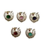 Victorian Peacock Pendant Design