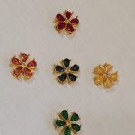 Premium Flower Stone Embedded Kundan Five Petals for Jewellery Making