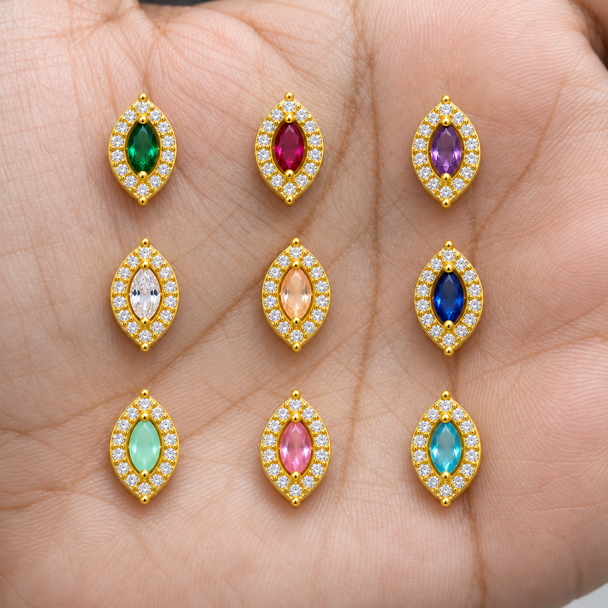 Marquise AD Stone Kundan for Jewellery Making – Gold Finish - Image 3