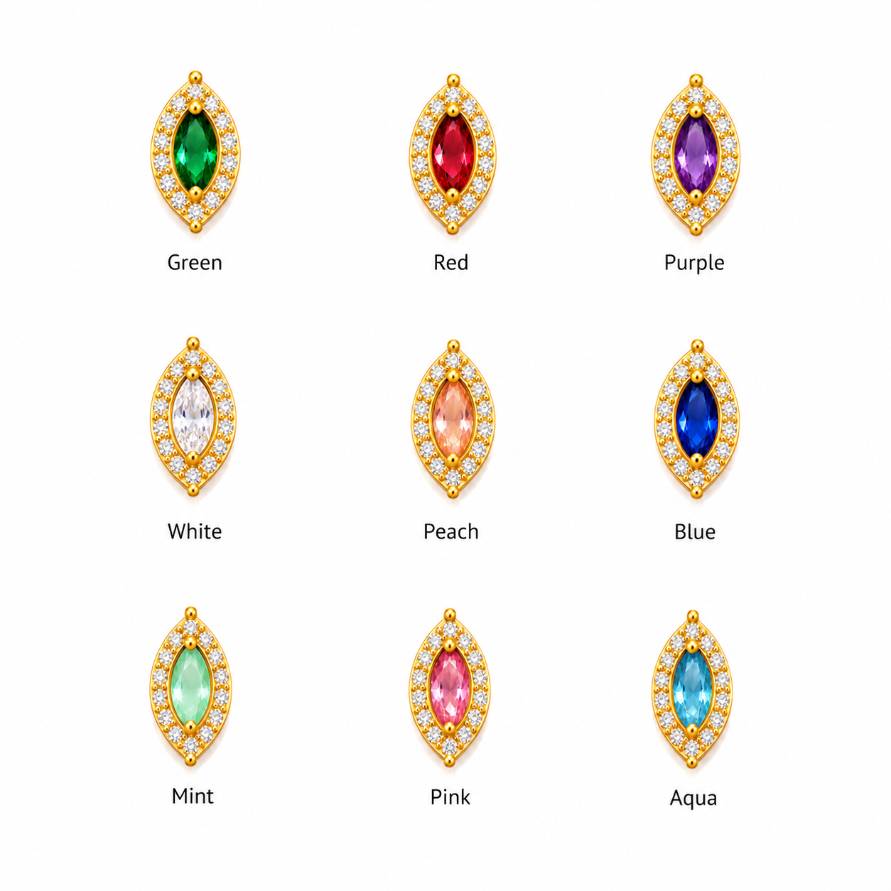 Marquise AD Stone Kundan for Jewellery Making – Gold Finish - Image 2