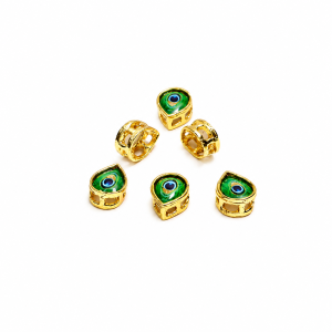 4x6mm Peacock Drop Shape Kundan Stones Pack of 12 for Jewellery Making