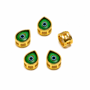 8x10mm Peacock Drop Shape Kundan Stones Pack of 12 Pcs for Jewellery Making