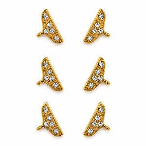 9 Hole Stone Connector Gold Plated Jewellery Making Connector