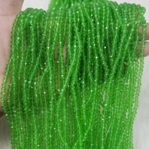 4mm Crystal Beads Round Light Green | Premium Glass Crystal Beads for Jewellery Making | Nakharewali