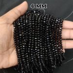 4mm Premium Black Glass Crystal Rondelle Beads for Beautiful Jewellery Making