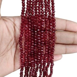 4mm Crystal Beads Round Maroon | Premium Glass Crystal Beads for Jewellery Making | Nakharewali