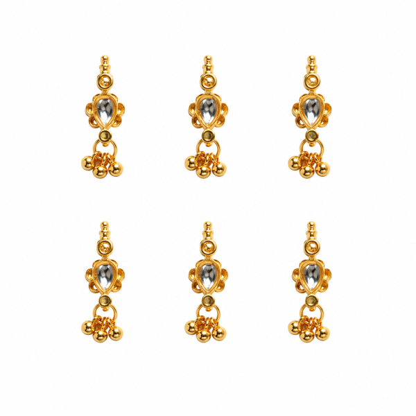 Kolhapuri Gold Finish Stone Latkan for Jewellery Making