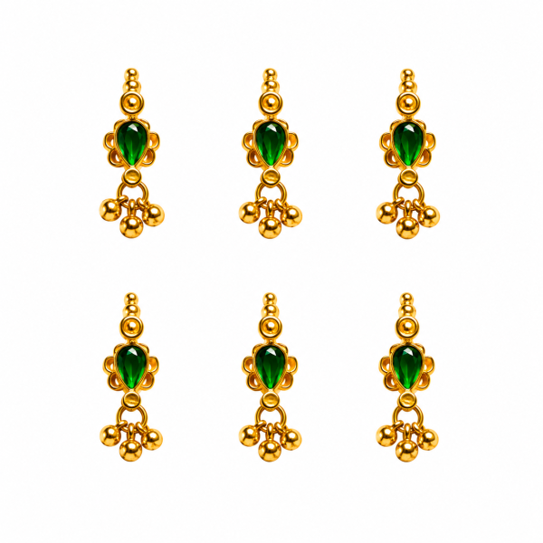 Kolhapuri Gold Finish Stone Latkan for Jewellery Making