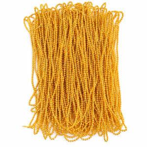 Golden Plain Balls Beads for Jewellery Making Micro Polish (1 line-100 Balls)