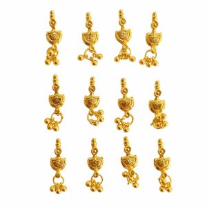 Premium Kolhapuri Saaj Ganesha Pendant (12PCS SET)