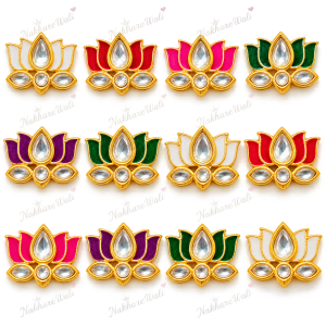 Bramha Lotus Kundan for Jewellery Making – Multicolor Indian Kundan