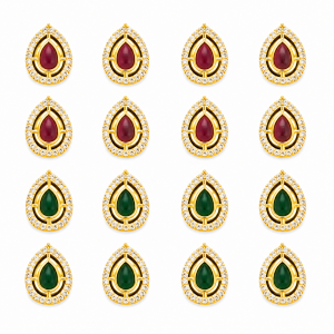 Drop Shape Kundan Stone – Gold Finish Jewelry Making Stone