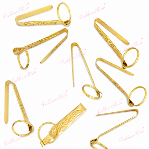 Golden Chhalla Hook for Jewellery Making