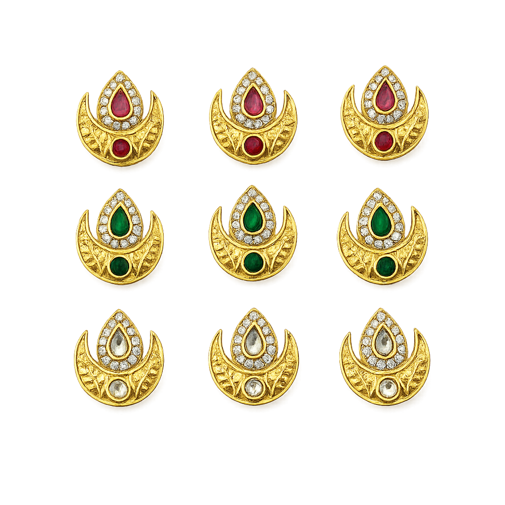 Premium AD Stone Tilak Moon Tilak for Jewellery Making