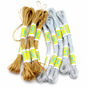 Metallic Zari Thread Gold & Silver | Embroidery & Jewellery Making