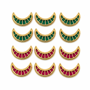 Chandra Net green red Meena jewellery making raw material