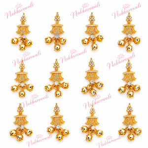 Gold Plated Kolhapuri Saaj Pendant Components for Traditional Jewellery Making